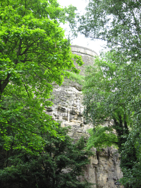 Alte Stadtmauer in Luxemburg Grund foto