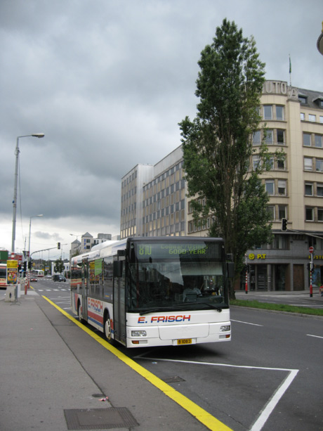 E frisch bus lines in luxembourg train station photo