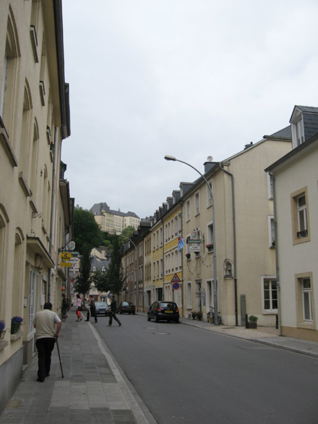 Street in the grund of luxembourg city photo